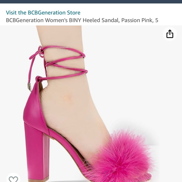 BCBGeneration heels with fur - Passion Pink - Picture 3 of 3